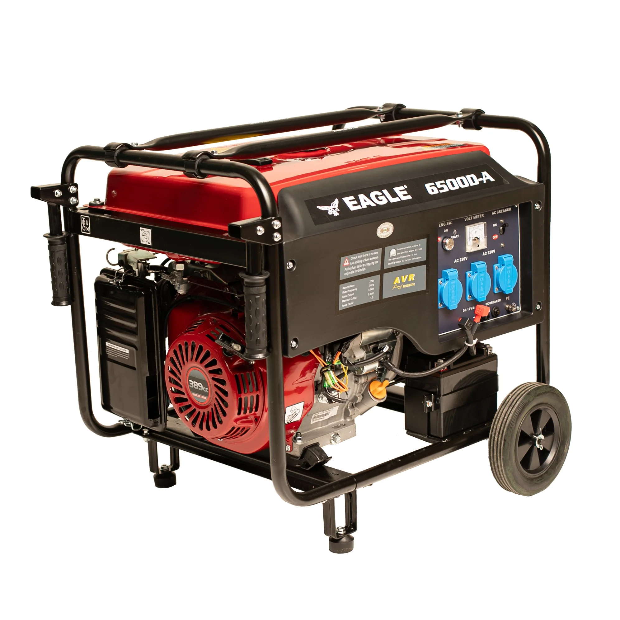 موتور برق بنزینی برند ایگل 5.5KW مدل EG6500DA استارتی سیم پیچ مس دارای AVR